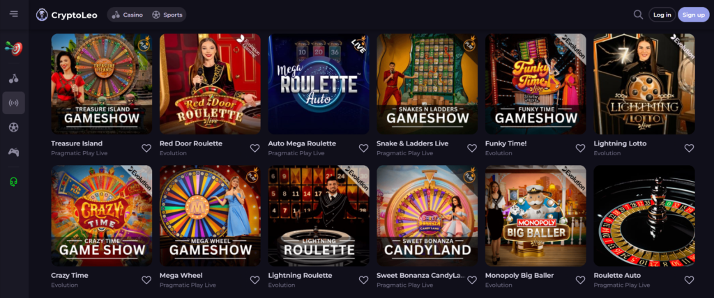 CryptoLeo Live Casino