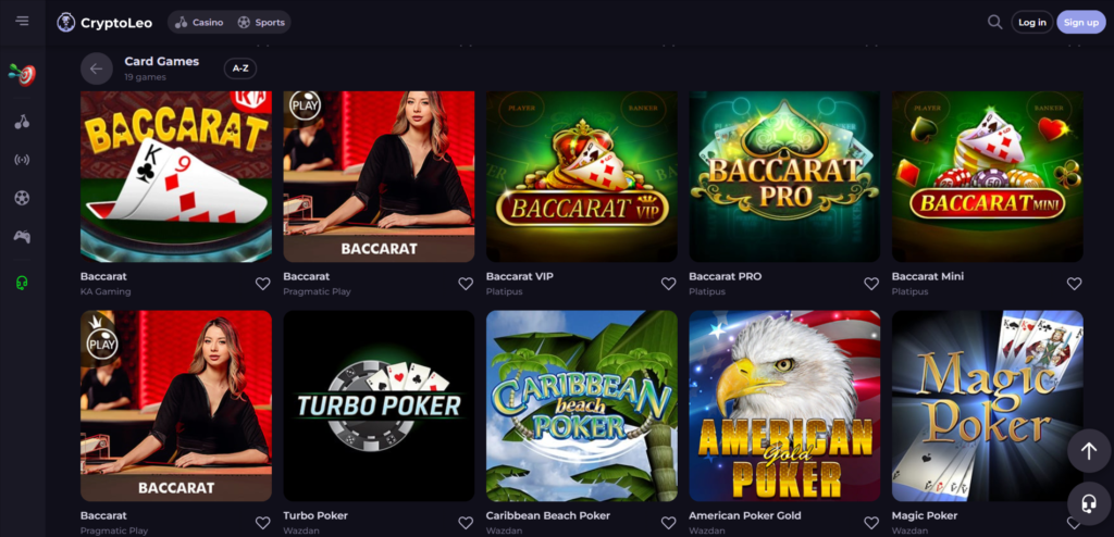 CryptoLeo Table Games