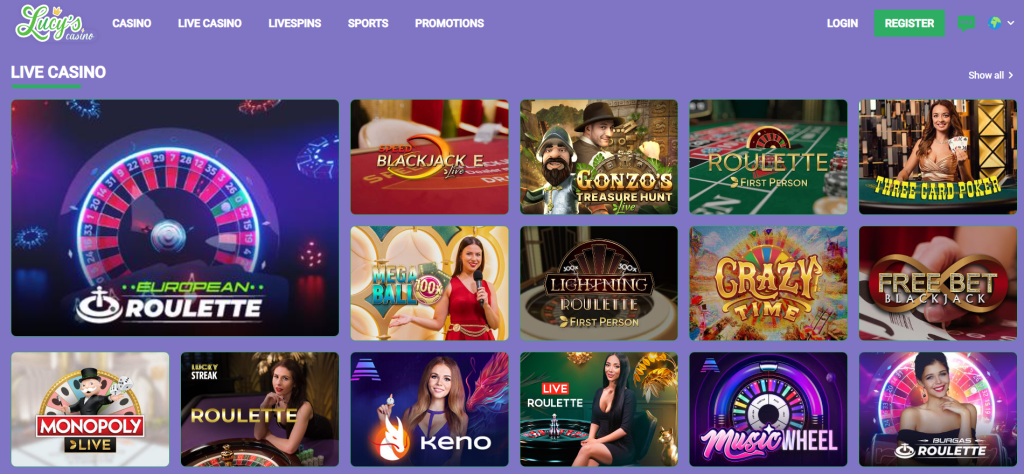 Lucys Casino Live Games