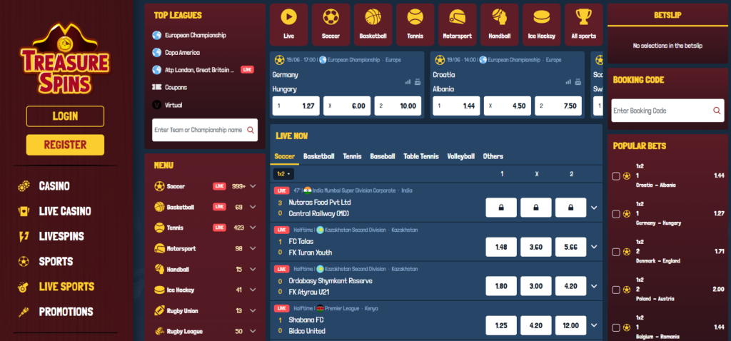 Treasure Spins Casino Sports Betting